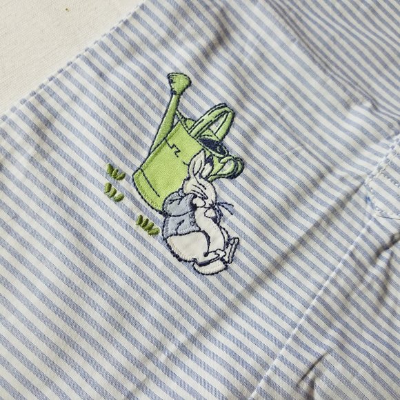 Gymboree Peter Rabbit NWT 6-12 Month Romper Hat w chin strap set Easter - Picture 3 of 5